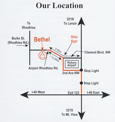 directions to Bethel Missionary Baptist Church